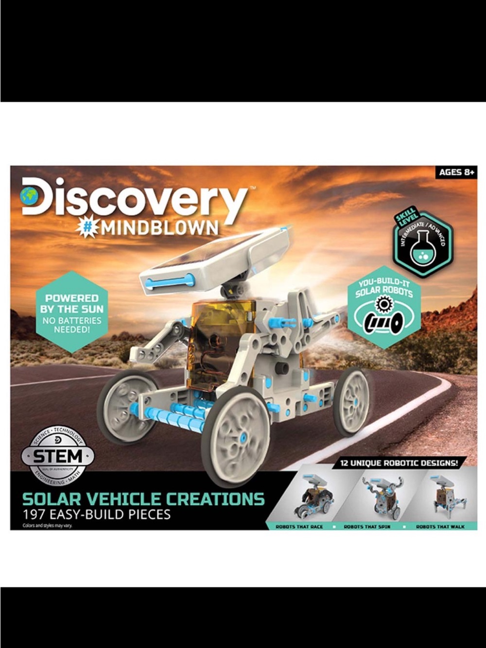 DISCOVERY #Mindblown Solar 12 Vehicle Creations 197-Piece STEM Robotics NEW!